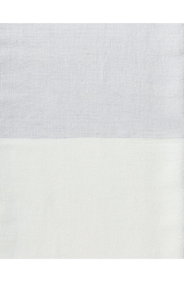 Anaya Light Grey Colorblocked Linen Blanket with Tassels, Alternate, color, Grey