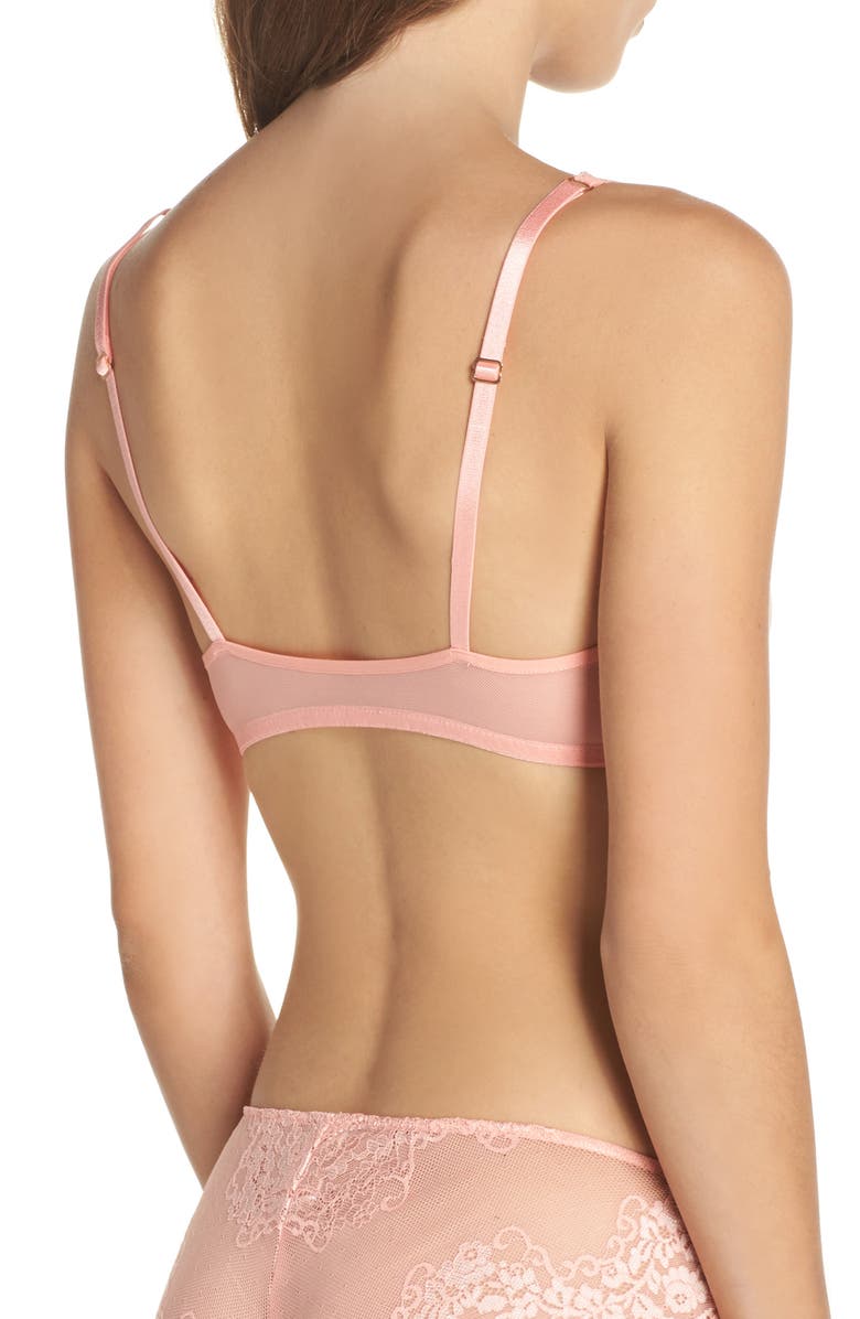 Chelsea28 Sheer Love Bralette, Alternate, color, Coral Almond