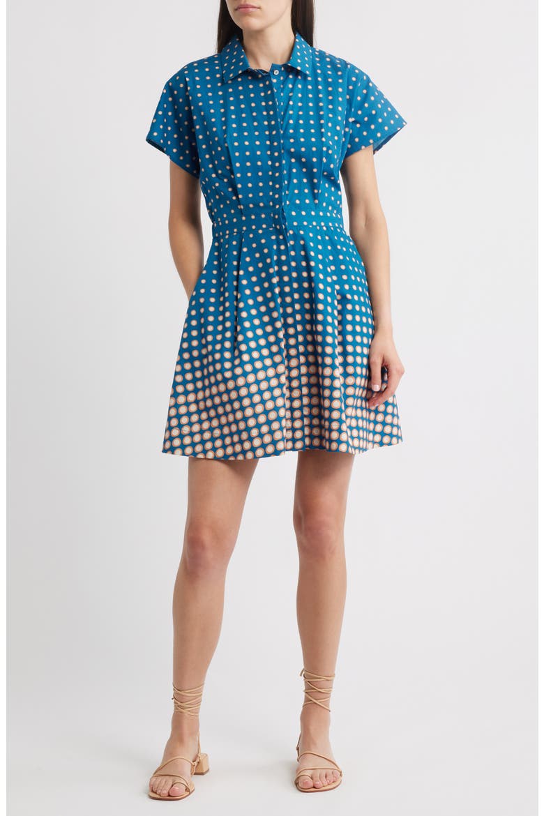 Nicoletta Mini Shirtdress, Main, color, MATERA PRINT