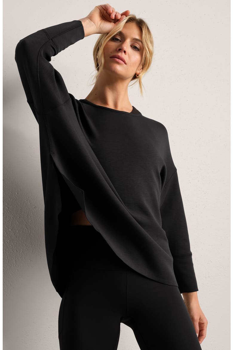 DreamGlow Pullover Sweatshirt, Alternate, color, PURE BLACK