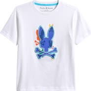 Psycho Bunny Kids' Tanner Bunny Embroidered Pima Cotton Graphic T-Shirt