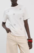 MANGO Floral Embroidered Cotton Tee