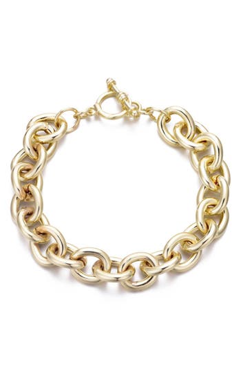 Adornia Chunky Oval Chain Bracelet In Gold