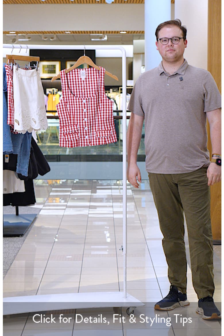 Lovina Mini Gingham Stretch Cotton Top video