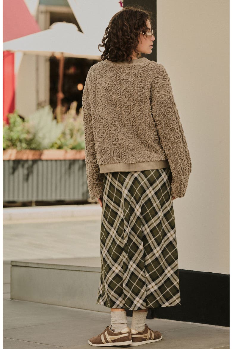 Plaid Maxi Skirt, Alternate, color, GREEN