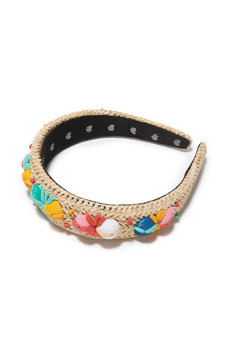 Lele Sadoughi Charlotte Seashell Headband, Main, color, Shoreline