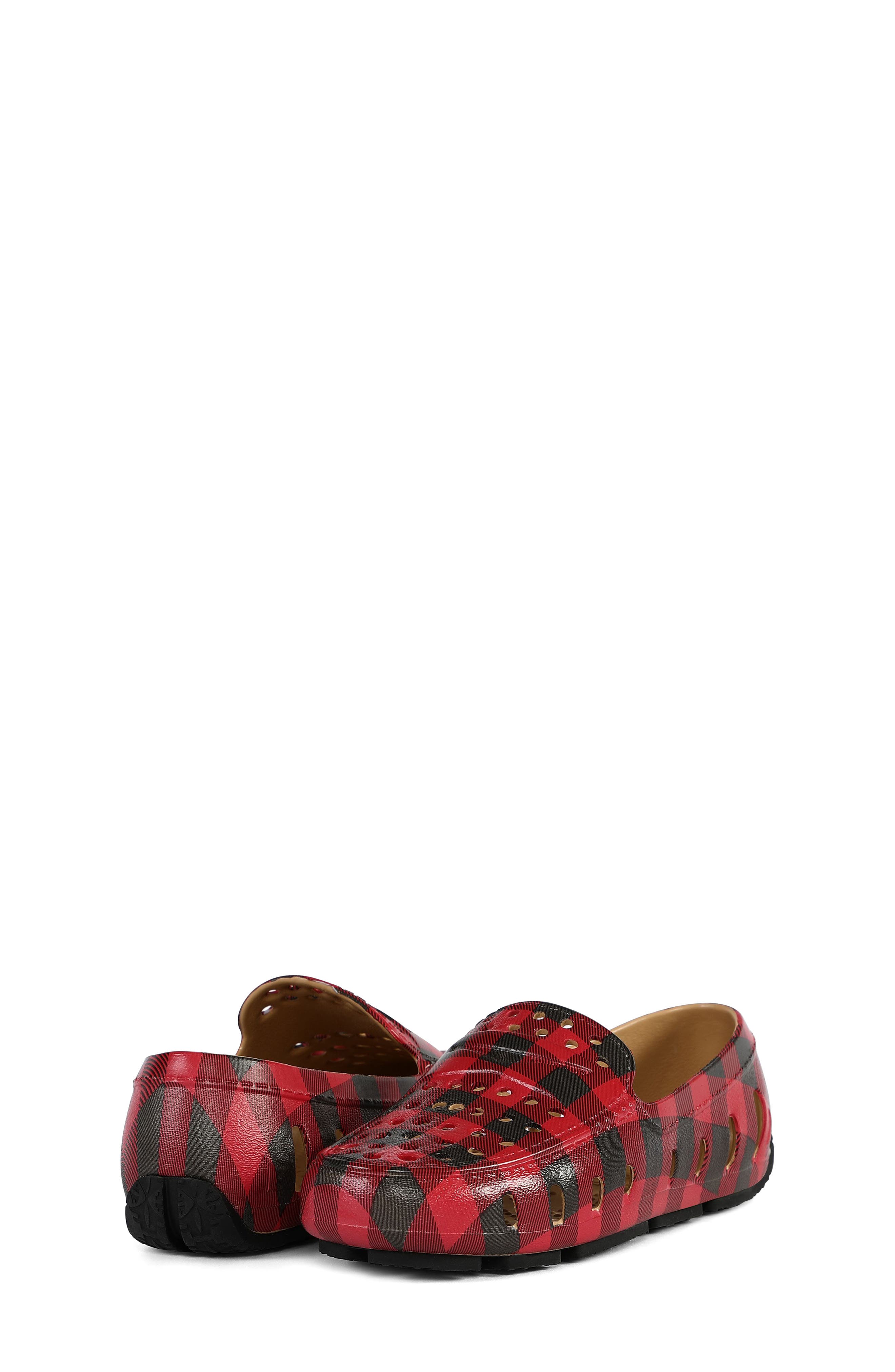 Kids' Prodigy Driver Slip-On, Alternate, color, RED TARTAN PLAID