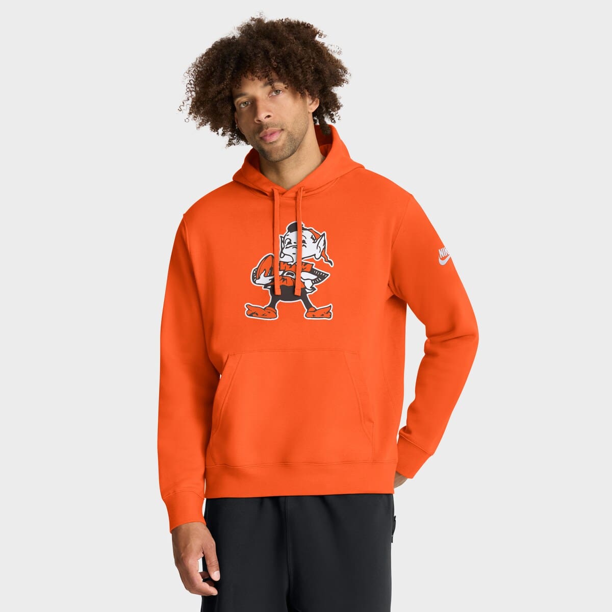 nike club hoodie orange