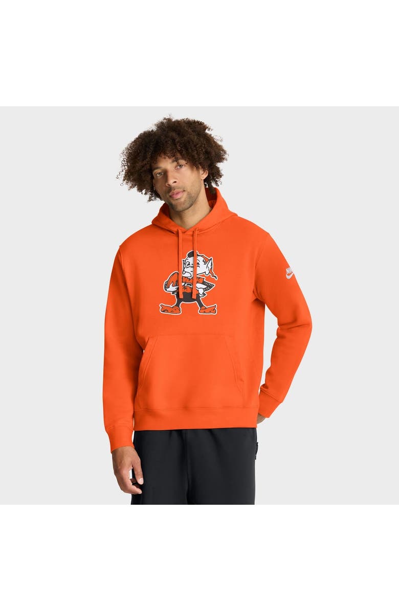 Nike Men's Nike Orange Cleveland Browns Club Fleece Pullover Hoodie, Main, color, Orange