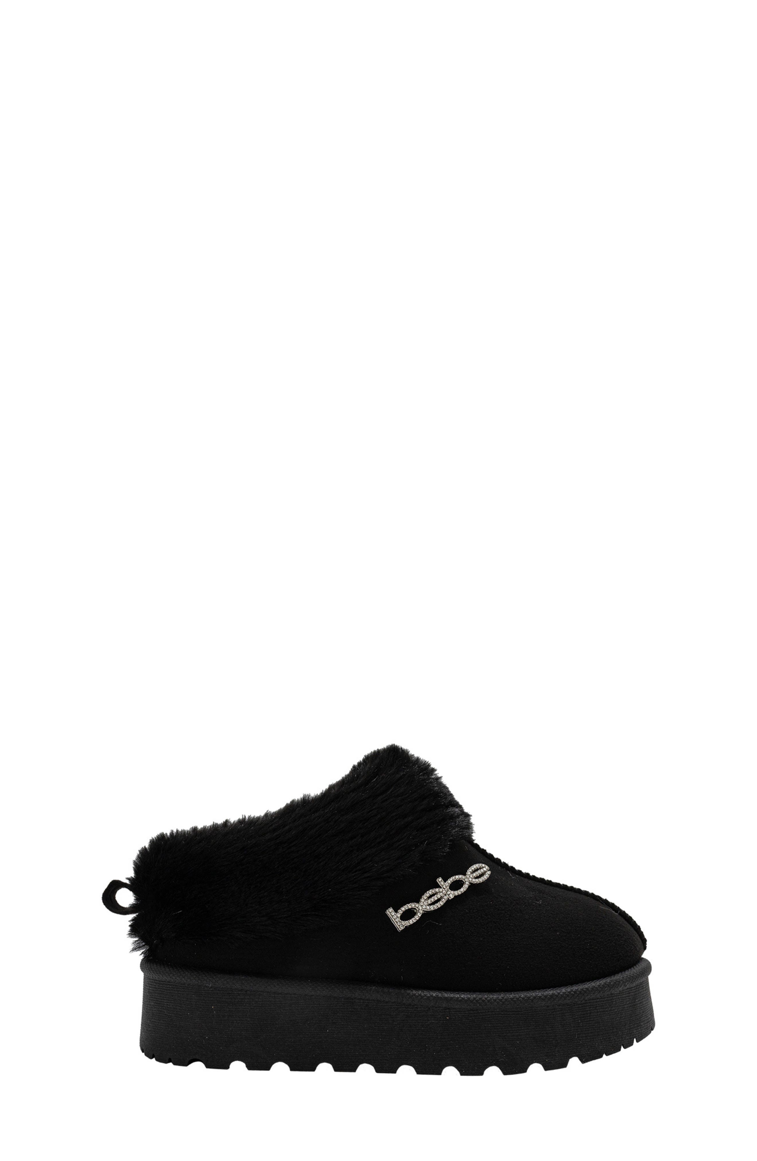 bebe Kids' Faux Shearling Lined Slipper, Alternate, color, 