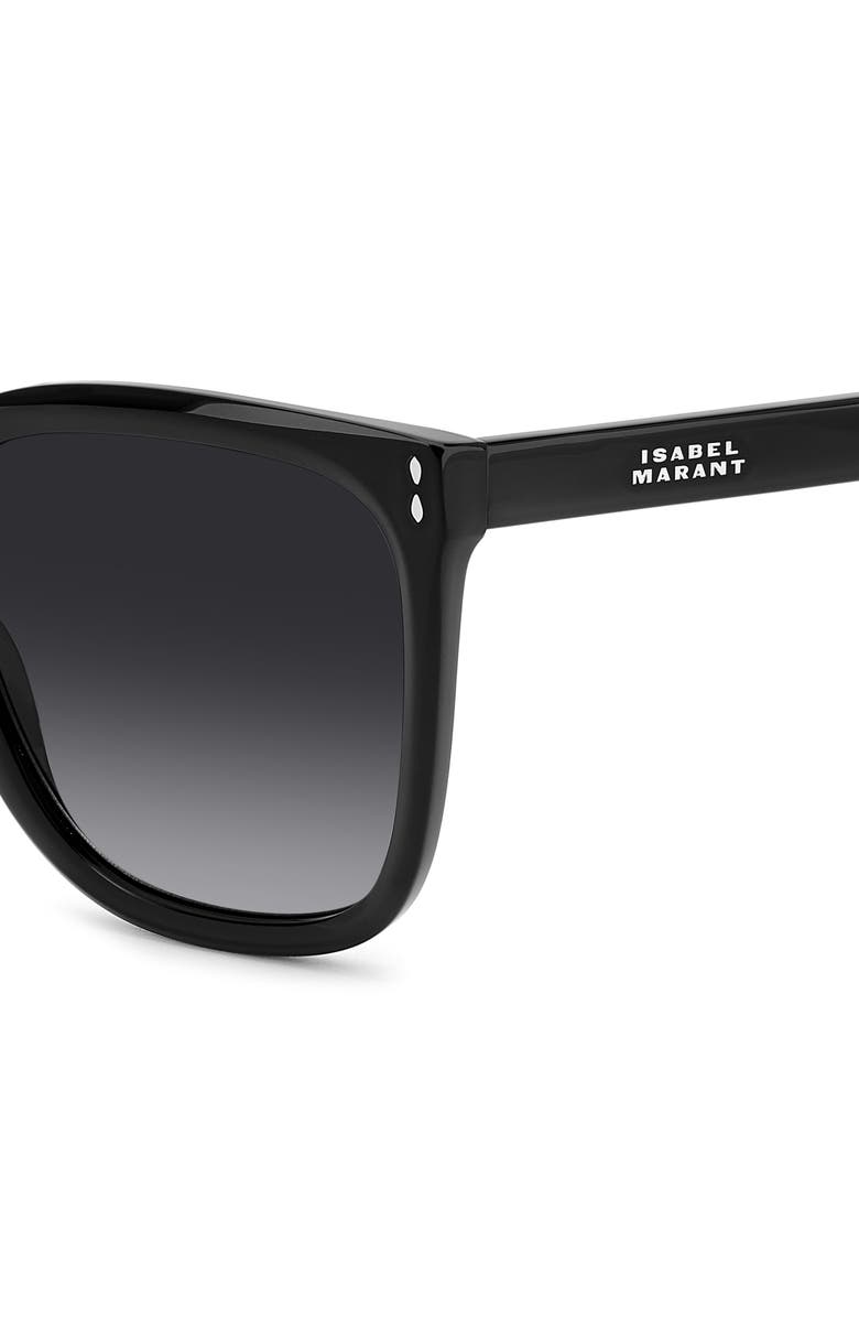 Isabel Marant In Love 57mm Gradient Square Sunglasses, Alternate, color, Black/ Grey Shaded