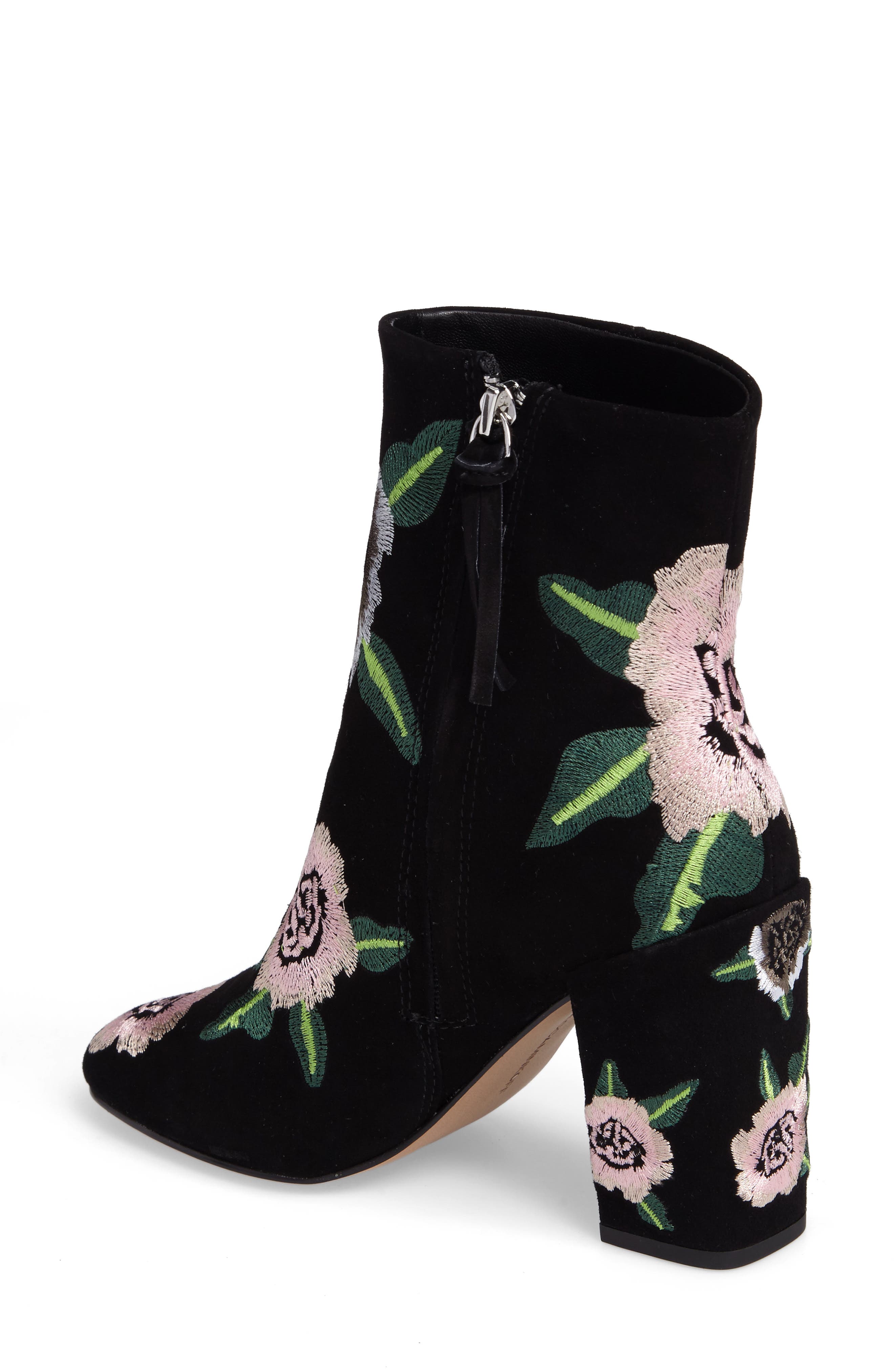 Rebecca Minkoff Bryce Flower Embroidered Bootie, Alternate, color, 