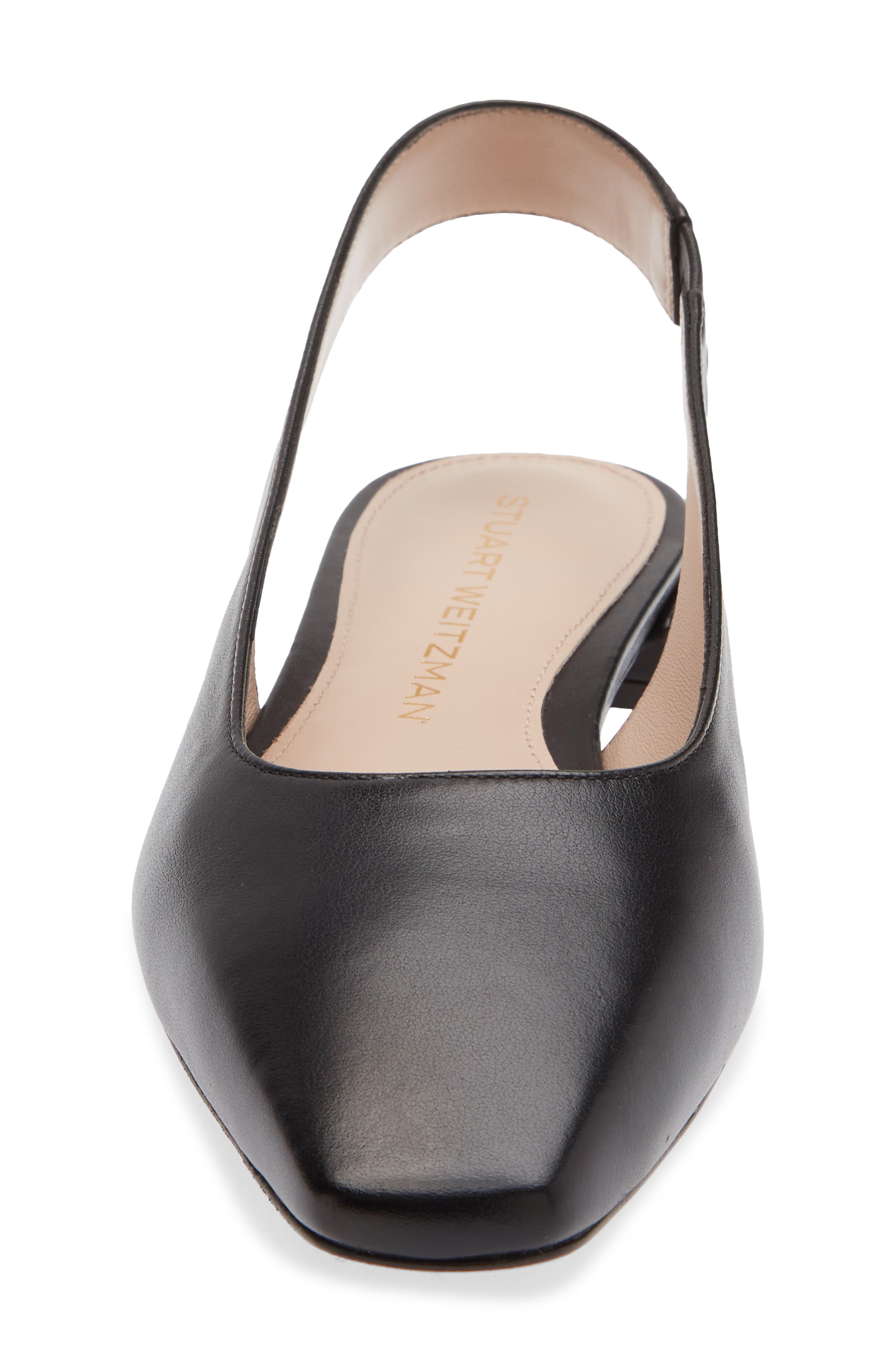 Stuart Weitzman Stassi Slingback Flat, Alternate, color, Black