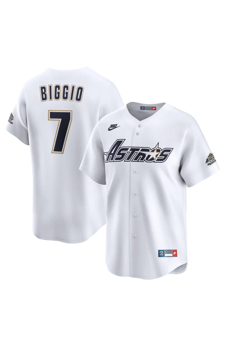 Nike Men's Nike Craig Biggio White Houston Astros Throwback Cooperstown Collection Limited Jersey, Alternate, color, White