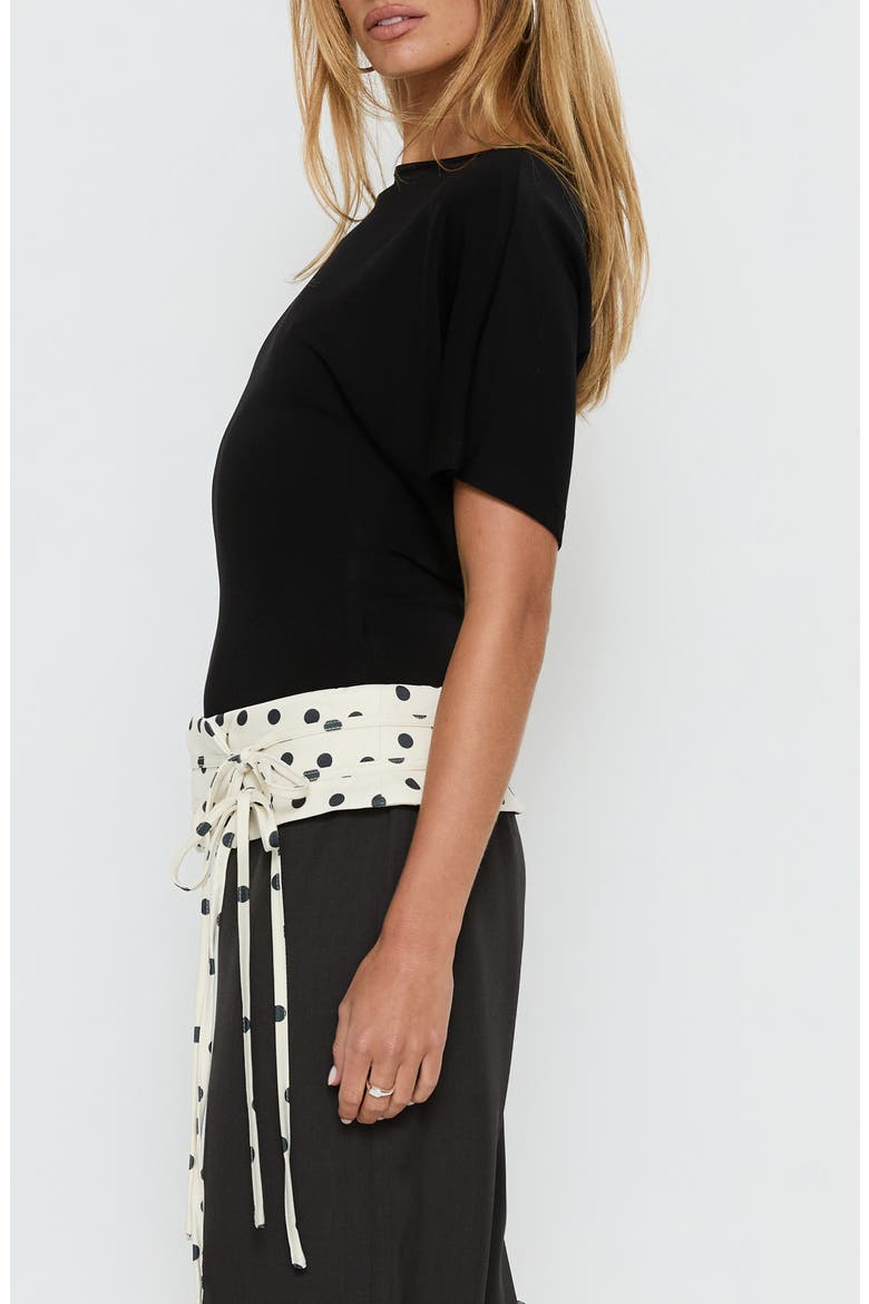 Arazia Contrast Hem Top, Alternate, color, BLACK