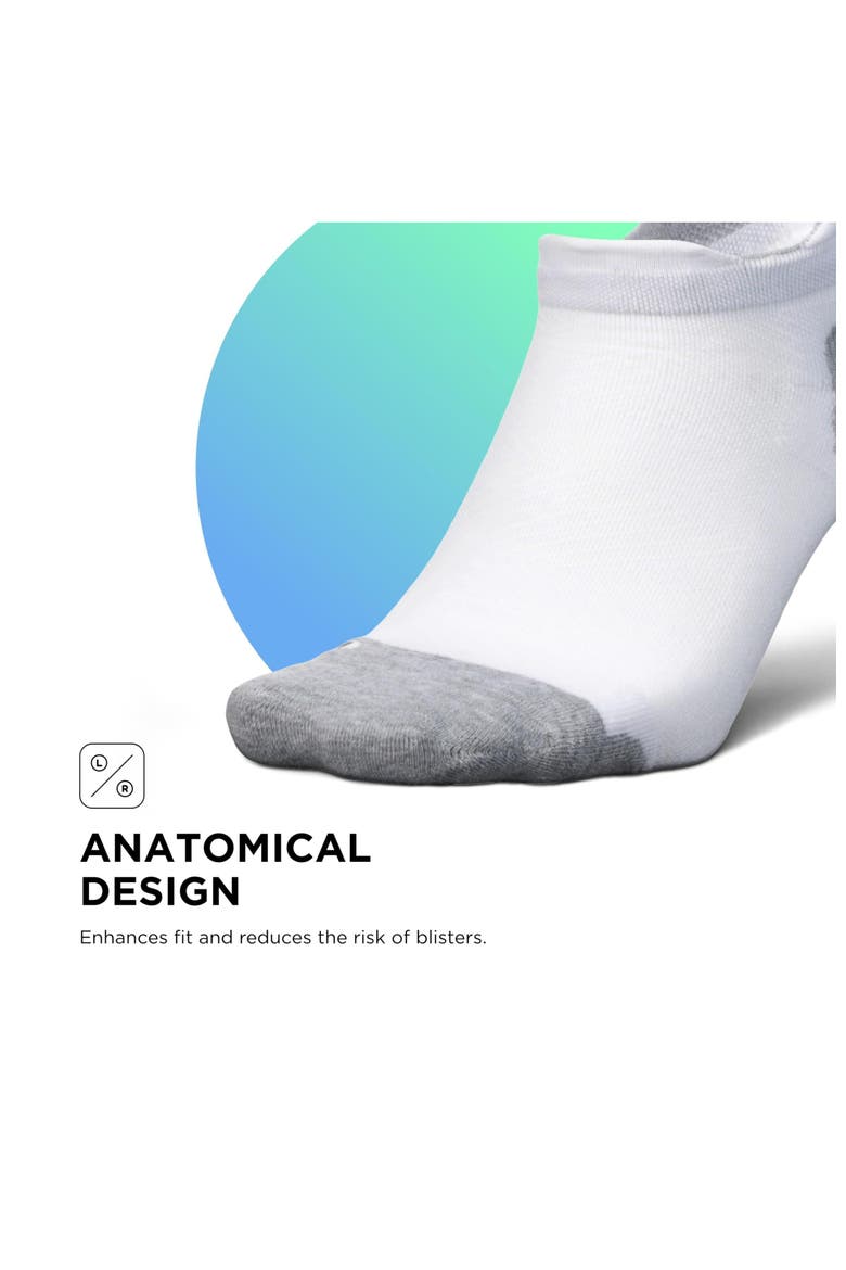 Elite Max Cushion No Show Tab Ankle Socks  Sport Sock with Targeted Compression, Alternate, color, Pearl