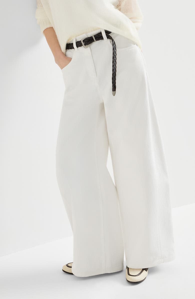 Brunello Cucinelli Wide trousers, Alternate, color, White
