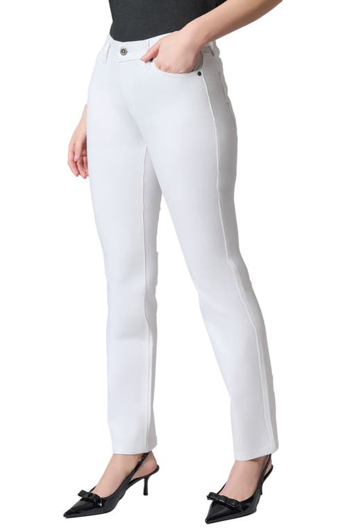 Kasper High Waist Straight Leg Jeans In Soft White