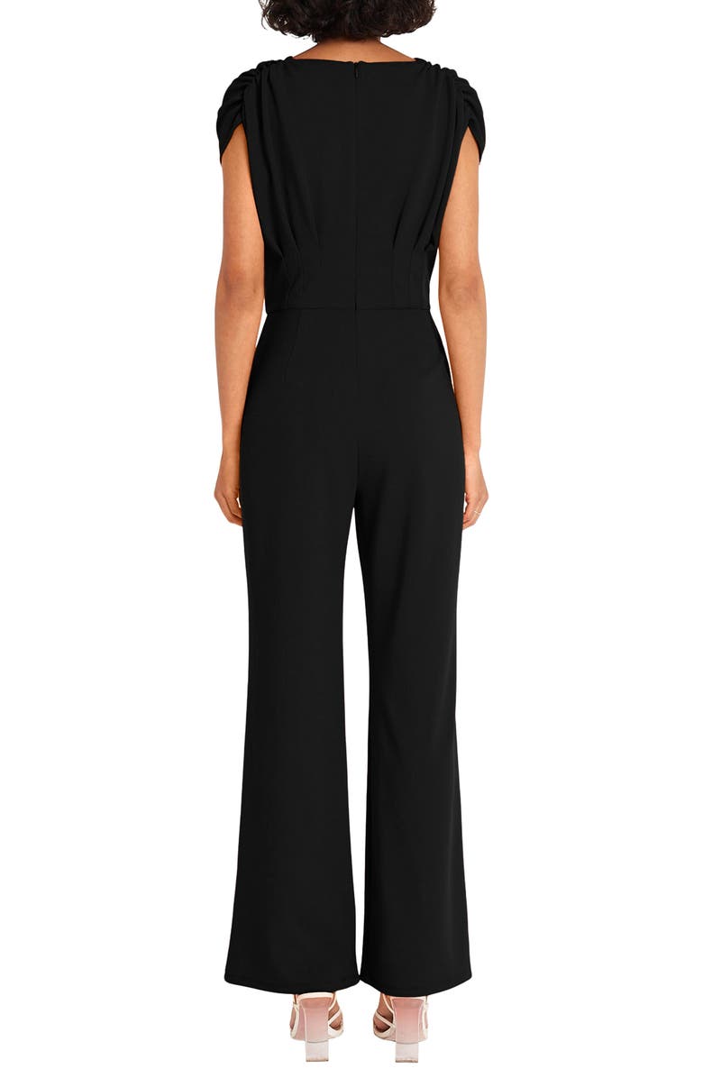 Maggy London Pleated Bodice Jumpsuit, Alternate, color, Black