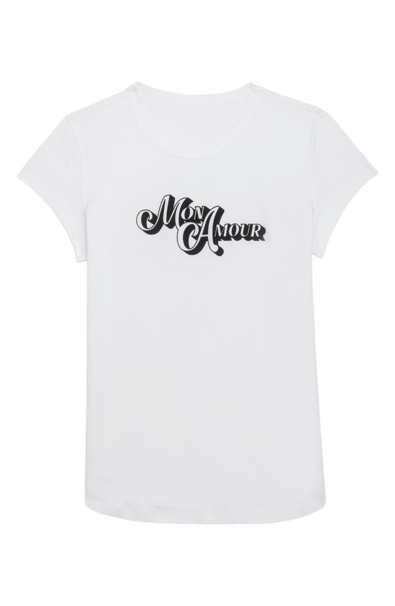 Zadig & Voltaire Woop Ico Mon Amour Cotton Graphic T-Shirt, Alternate, color,
