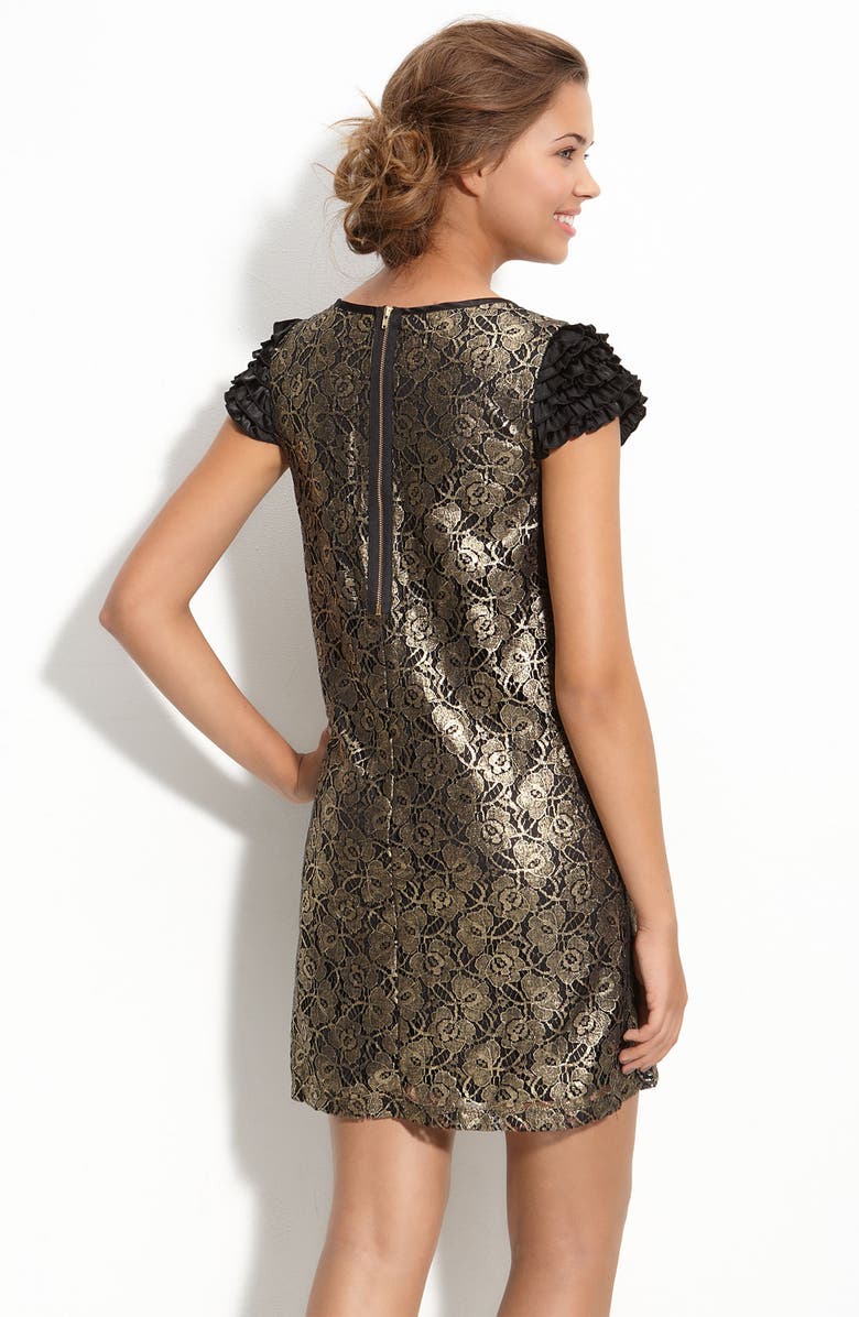 Jump Apparel by Wendy Chaitin Lace Overlay Shift Dress, Alternate, color,