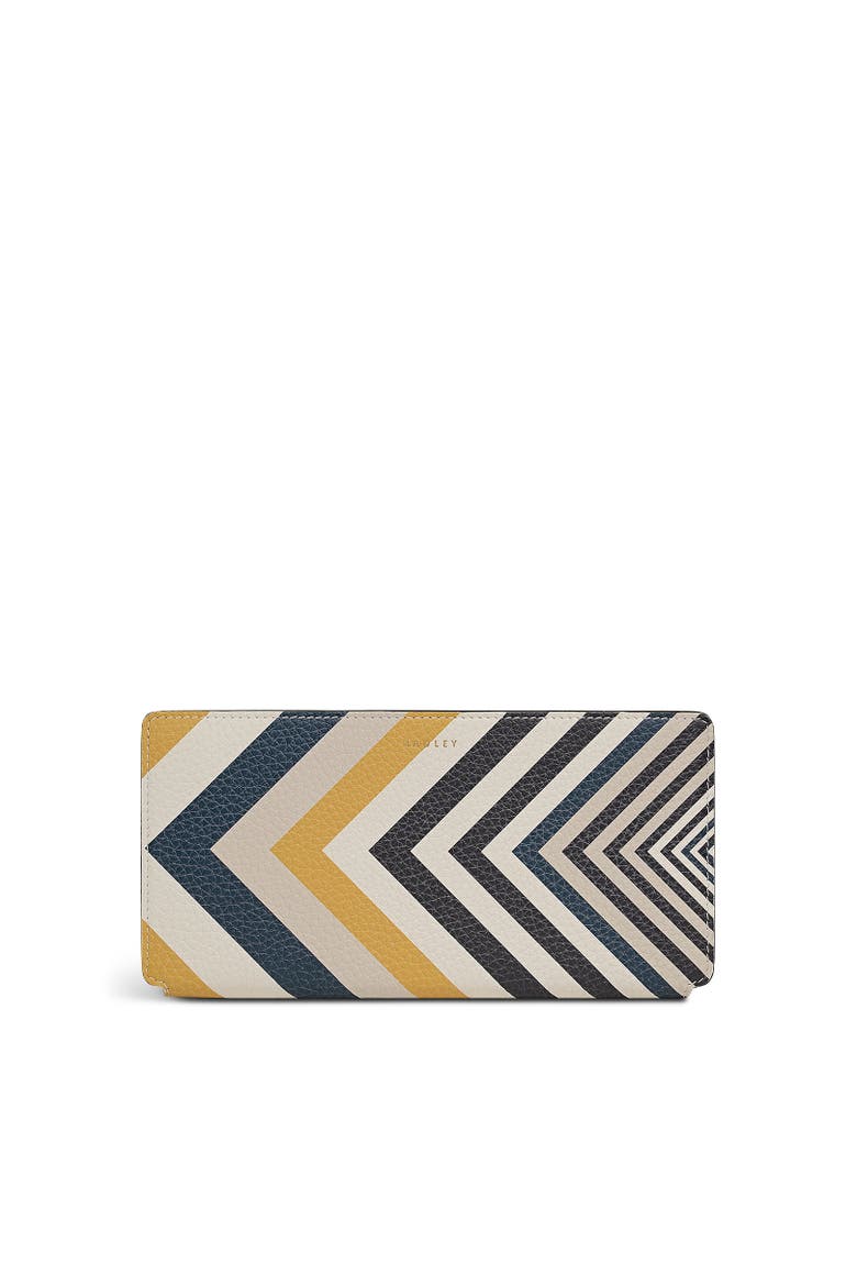 Coin Street - Print Large Bifold Wallet, Main, color, Chalk