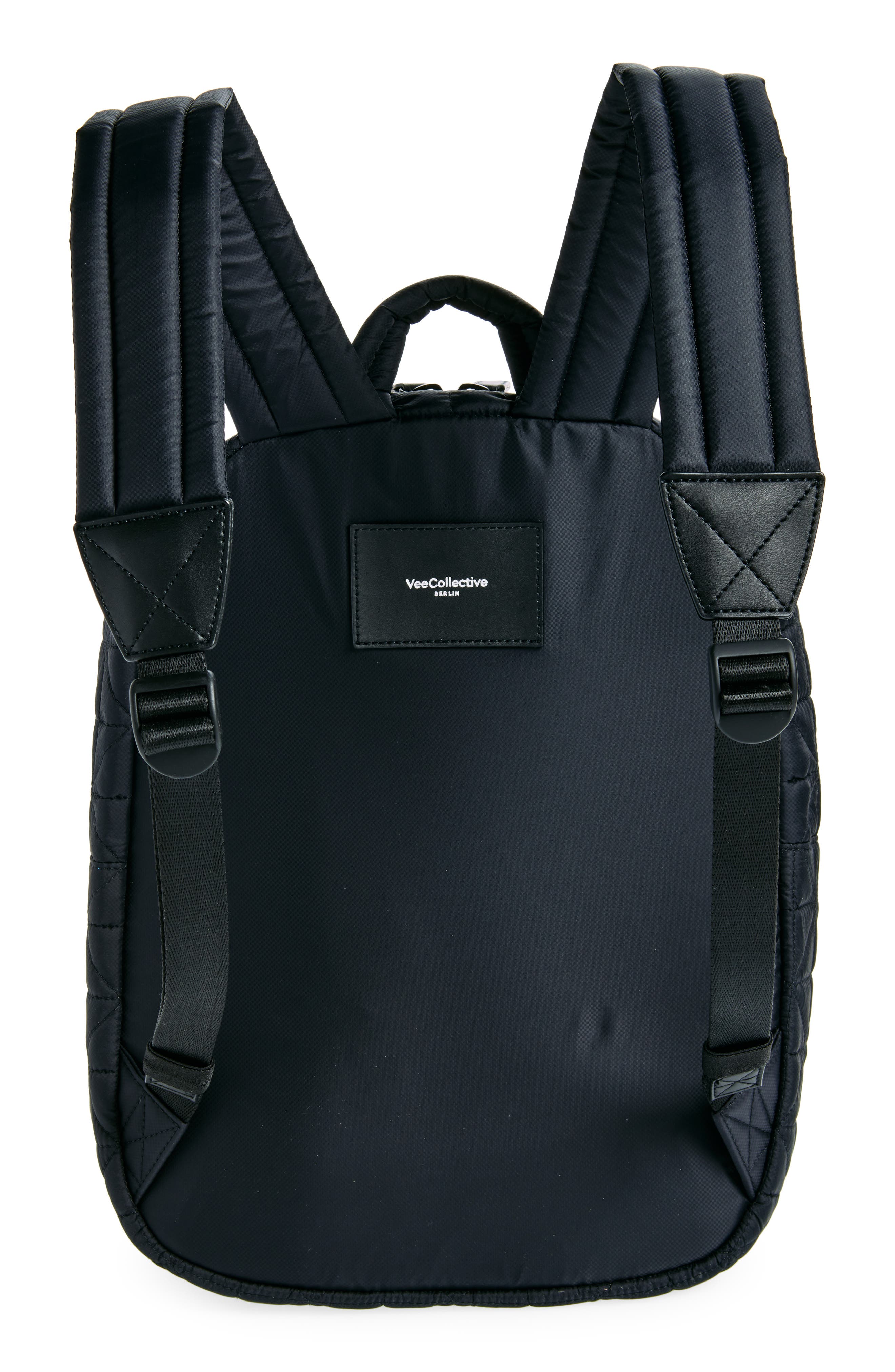 VeeCollective Vee Water Repellent Quilted Nylon Backpack, Alternate, color, 