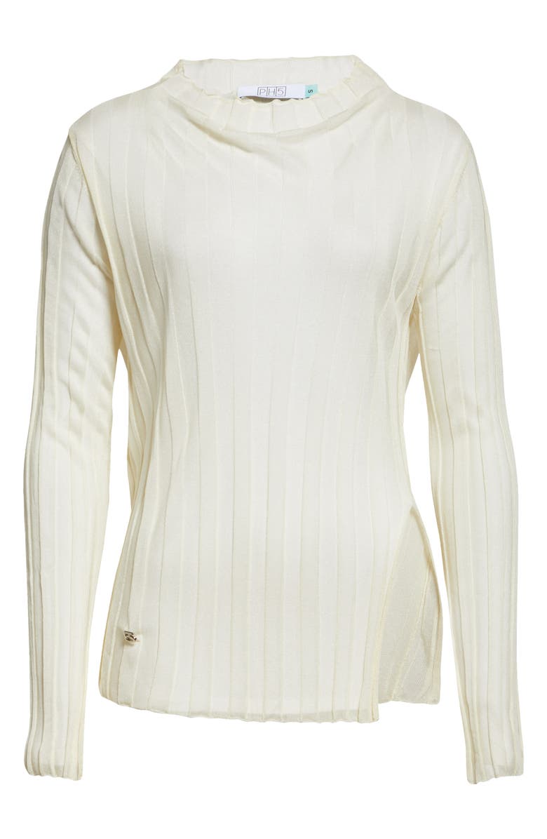 PH5 Sheer Rib Funnel Neck Sweater, Alternate, color,