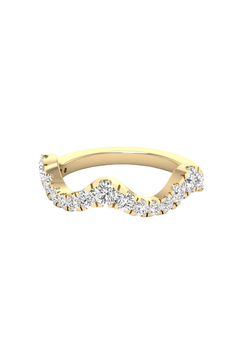 Wave Lab Diamond Band in 14K, Main, color, Yellow Gold