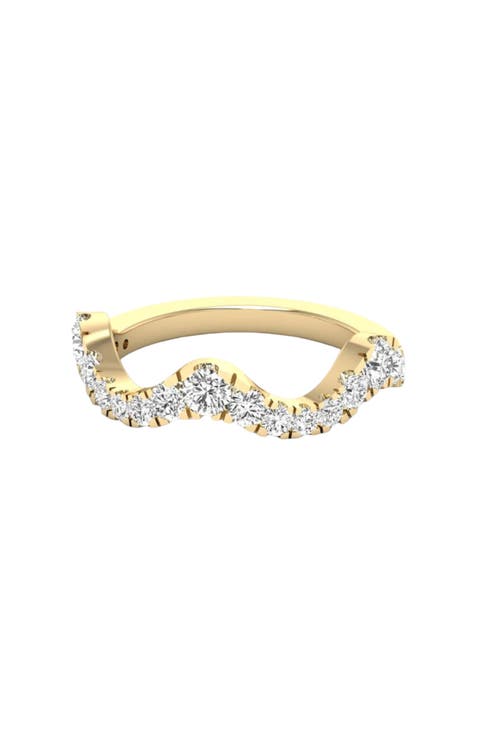 Wave Lab Diamond Band in 14K
