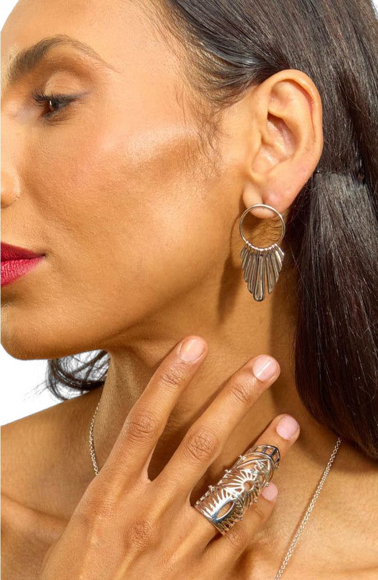 Lucy Quartermaine Egyptian Armour Ring, Alternate, color, Sterling Silver