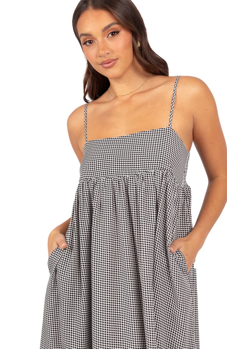 Petal & Pup Andy Houndstooth Maxi Dress, Alternate, color, Herringbone