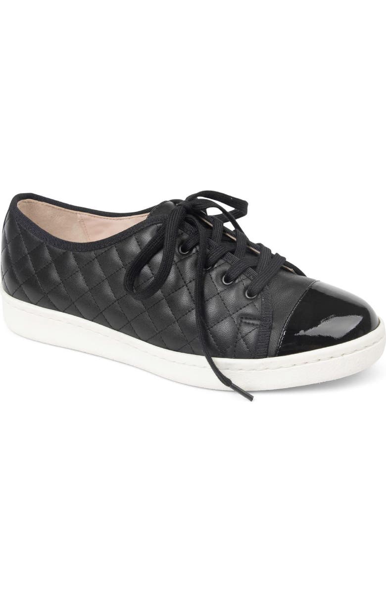 PAUL MAYER Samba Cap Toe Sneaker, Main, color, Black/ Black Patent