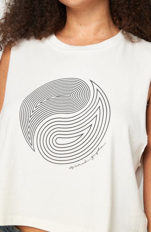 Spiritual Gangster Callie New Wave Crop Tank In Brown