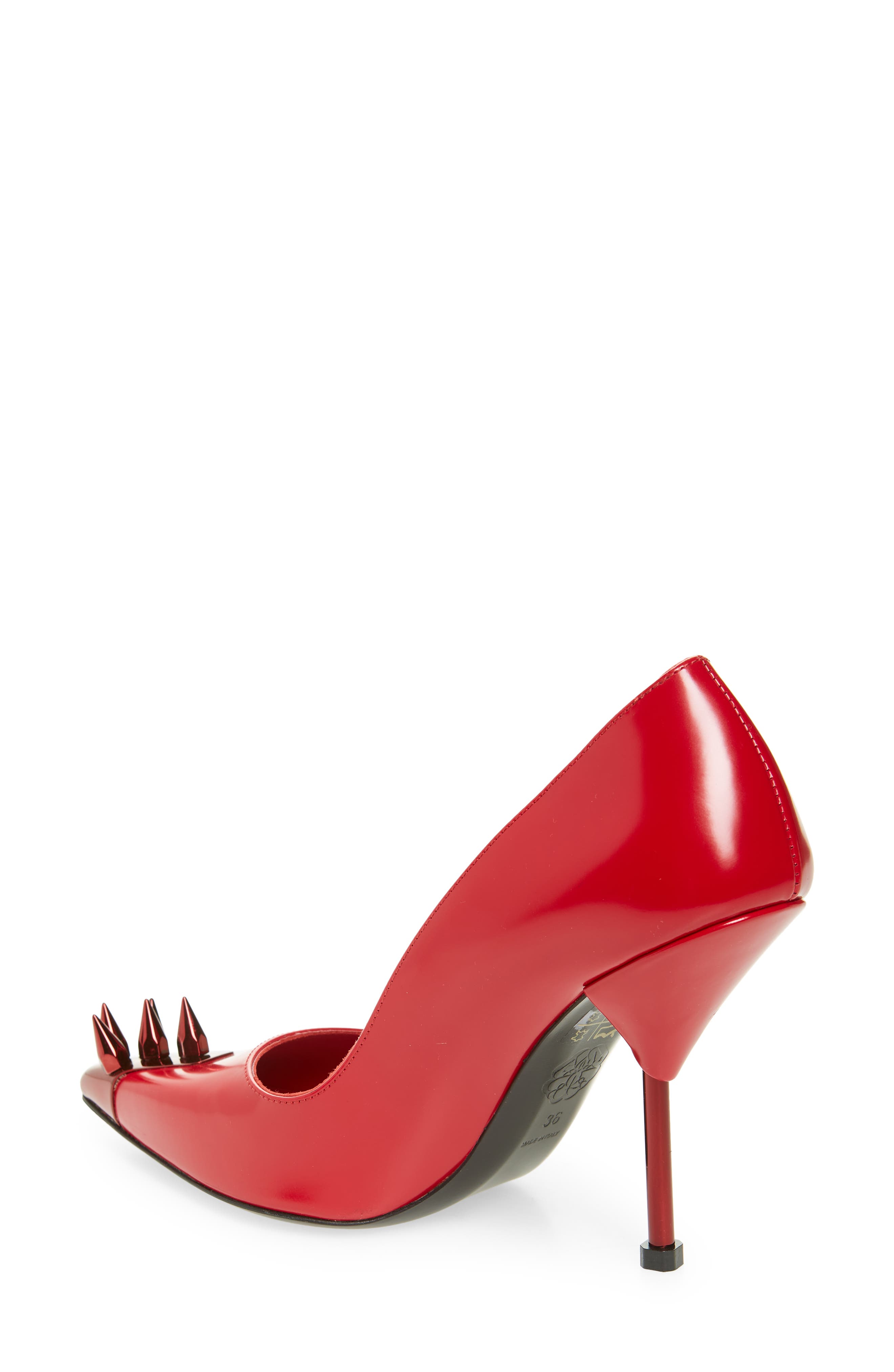 McQueen Punk Stud Pointed Toe Pump, Alternate, color, 