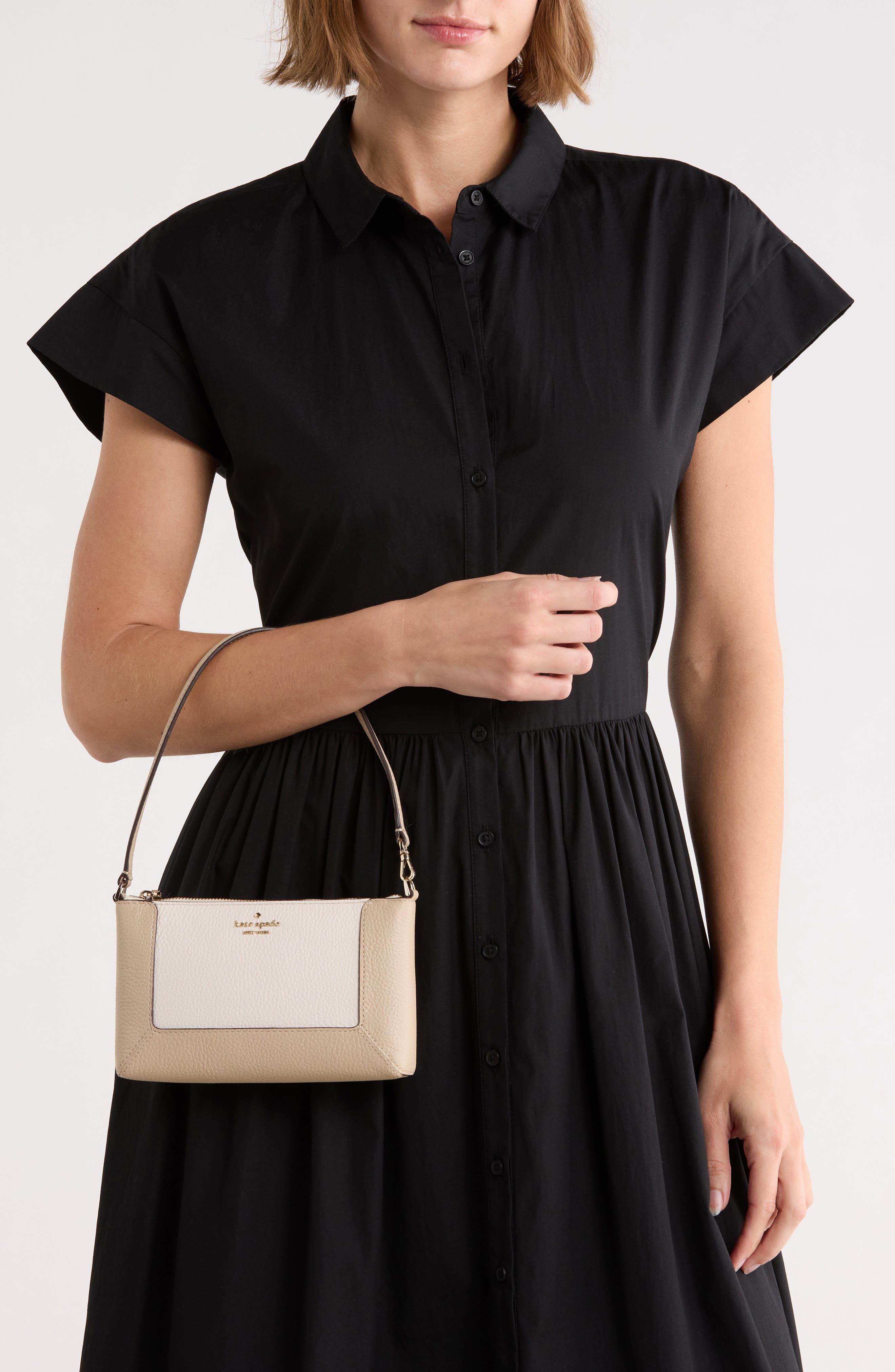 lena colorblock leather shoulder bag, Alternate, color, LIGHT SAND MULTI