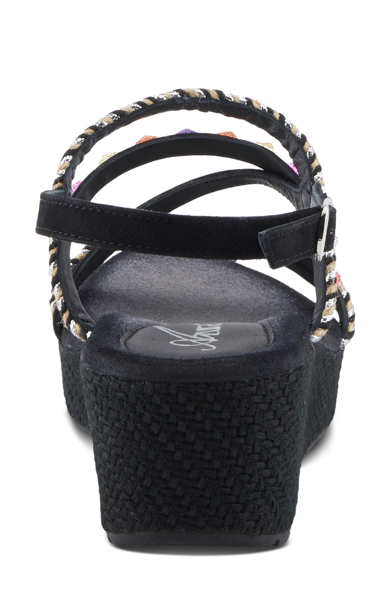 AZURA BY SPRING STEP Hugbug Wedge Sandal, Alternate, color, Black Multi