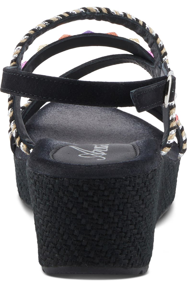 AZURA BY SPRING STEP Hugbug Wedge Sandal, Alternate, color, Black Multi