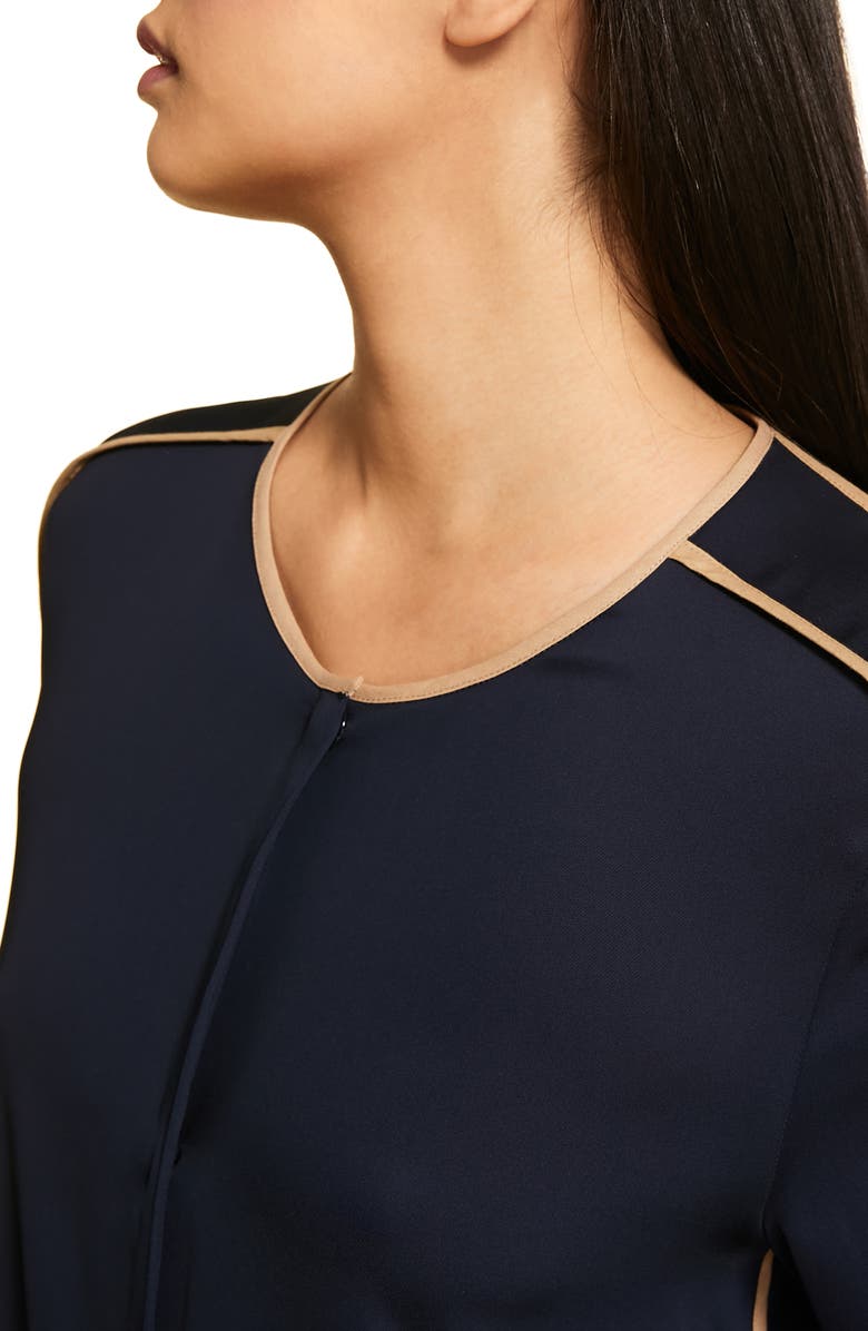 Marina Rinaldi Fantasia Stripe Detail Long Jacket, Alternate, color, 