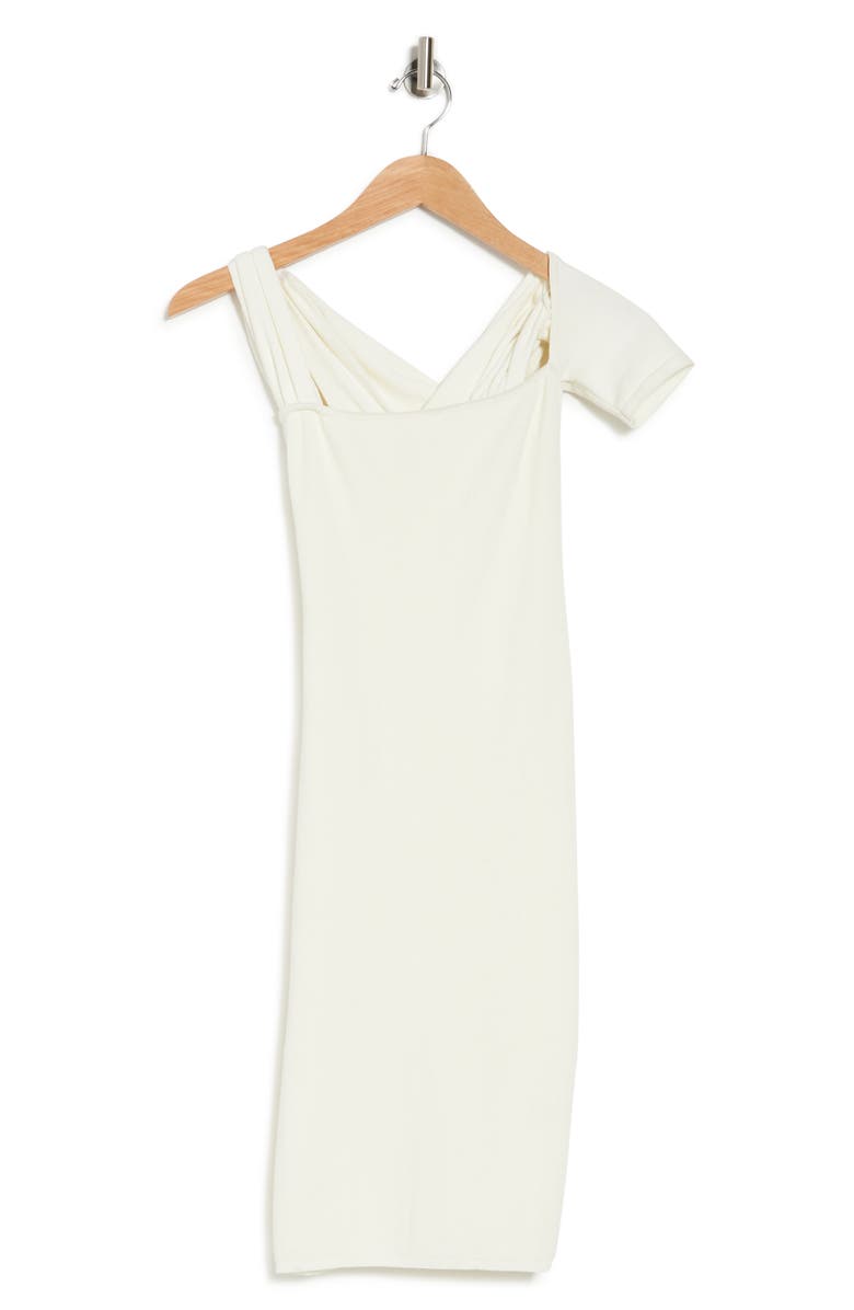 UNRAVEL One Sleeve Asymmetrical Knit Dress, Alternate, color, 