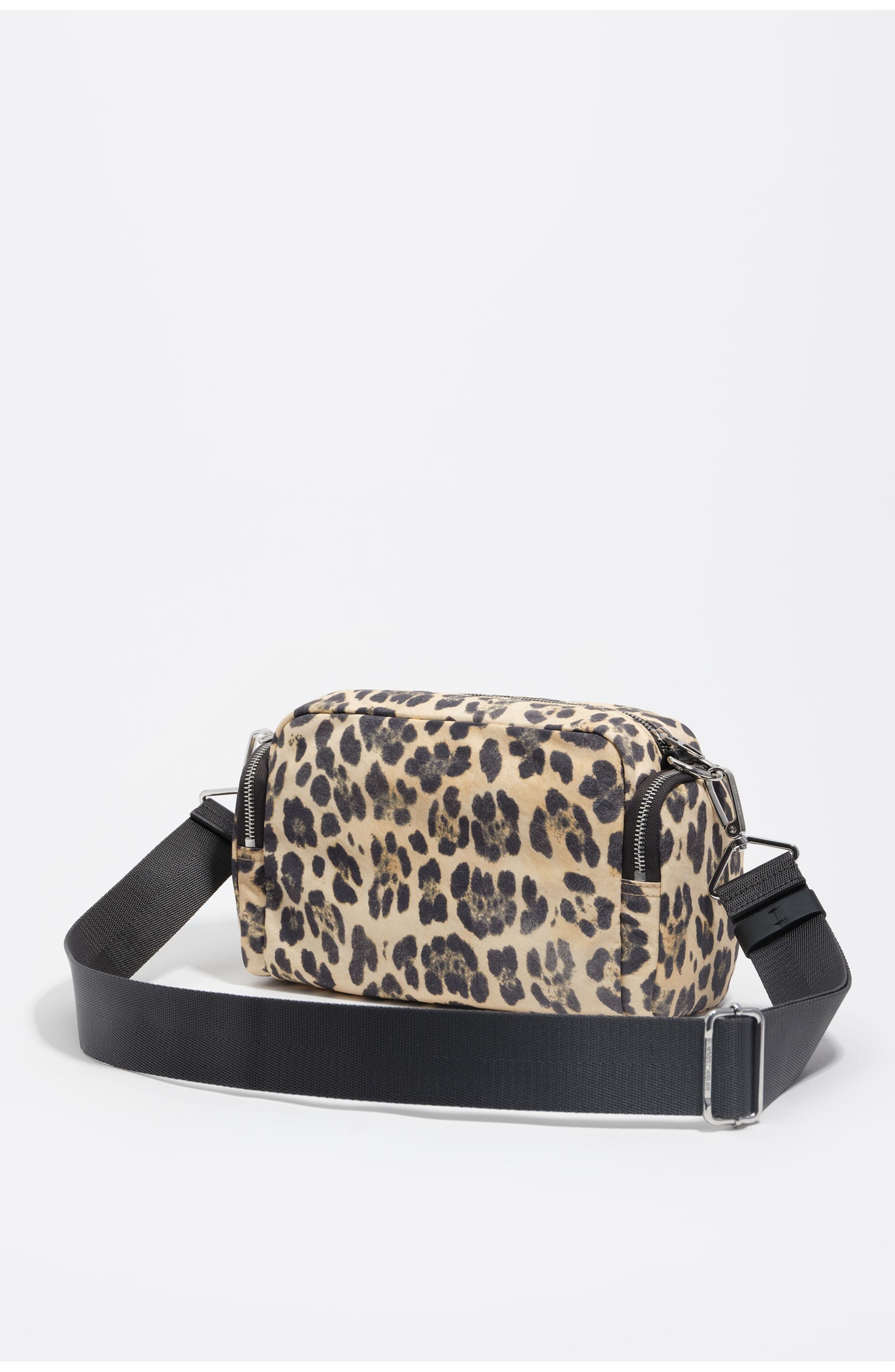 Bimba y Lola Nylon Crossbody Bag, Alternate, color, Leopard Natural