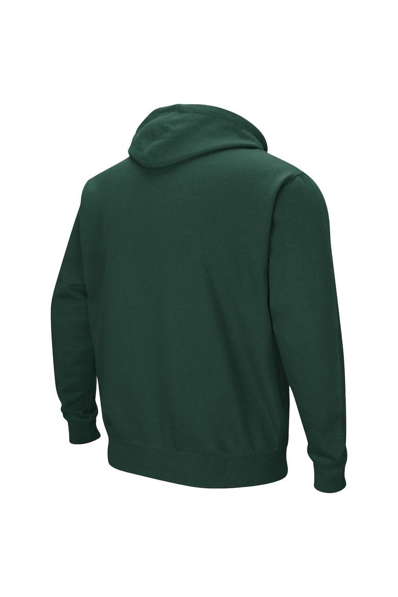 Men's Colosseum Green NDSU Bison Arch and Logo Pullover Hoodie, Alternate, color, Green