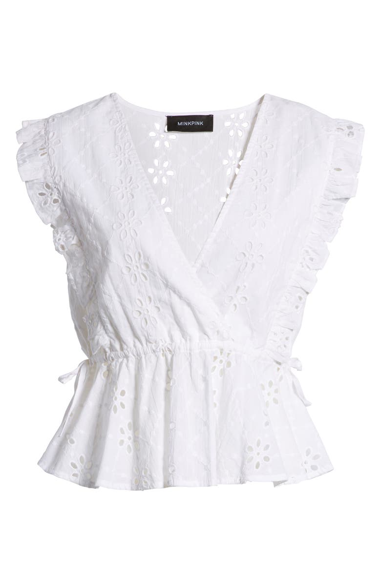 MINKPINK All Your Own Broderie Anglaise Top, Alternate, color, 