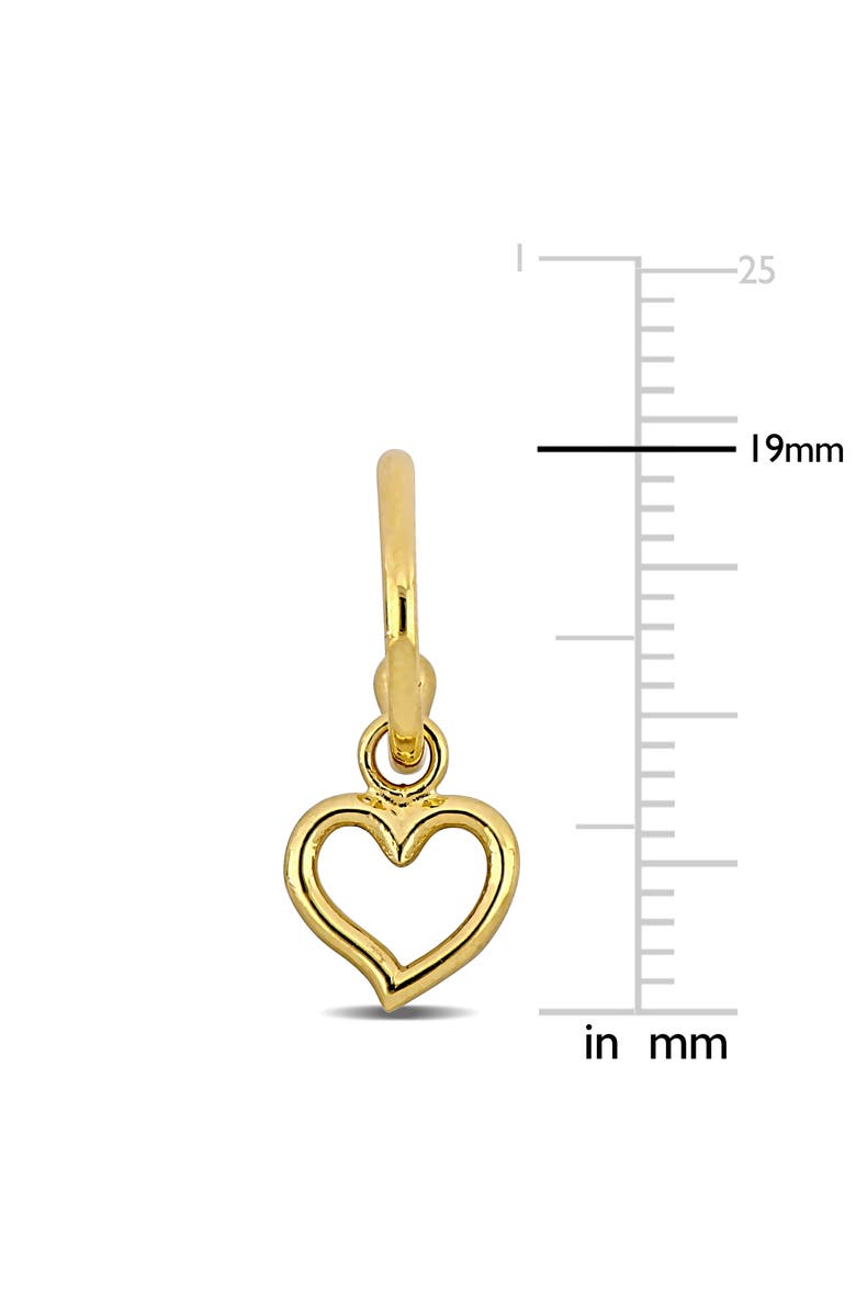 Julianna B. Star/Heart Drop Hoop Earrings 14k Gold, Alternate, color, Heart Charm