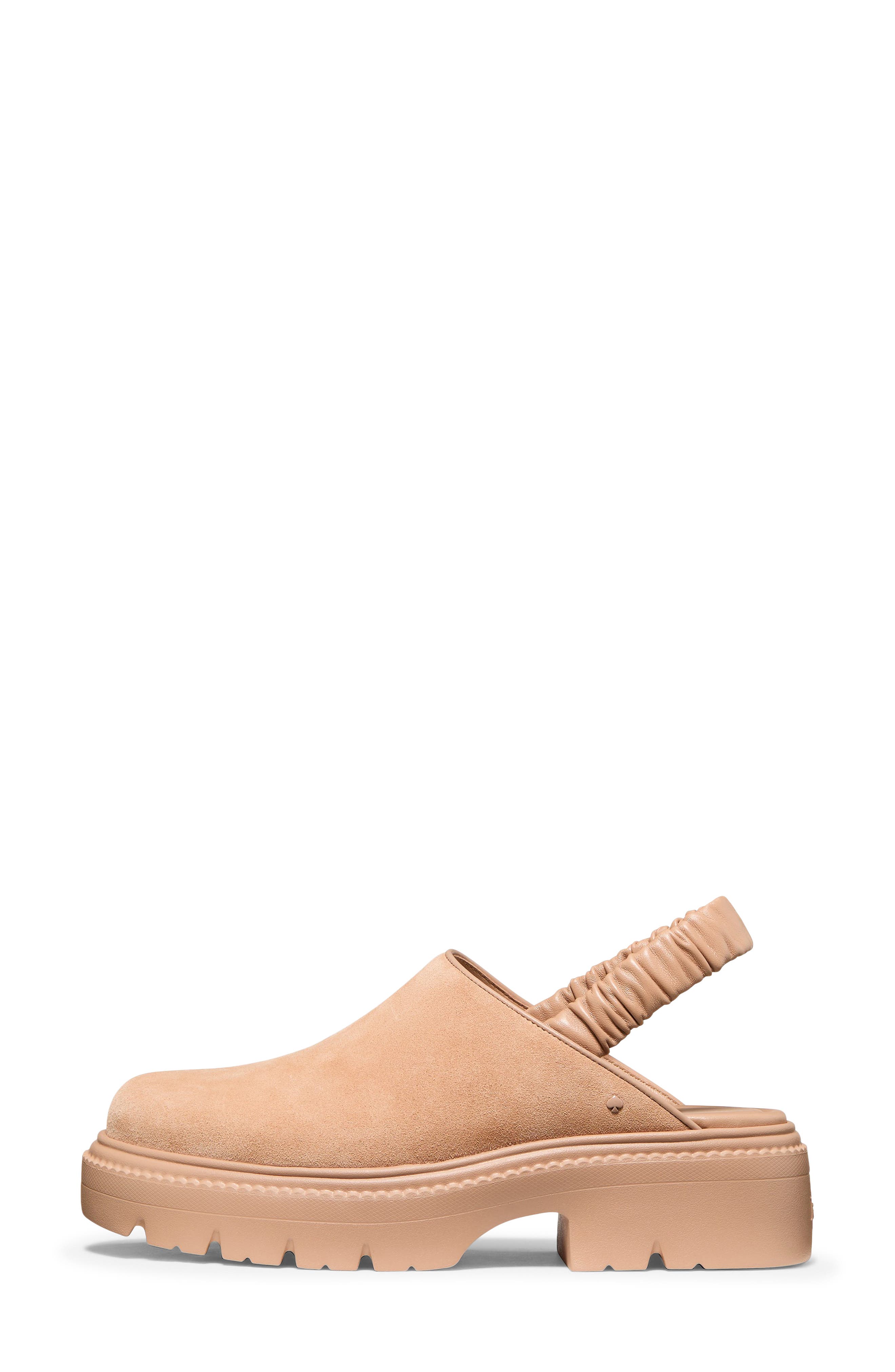 Cosma Slingback Leather Clog, Alternate, color, LIGHT FAWN