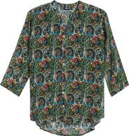 APNY Mandarin Collar Button-Up Shirt