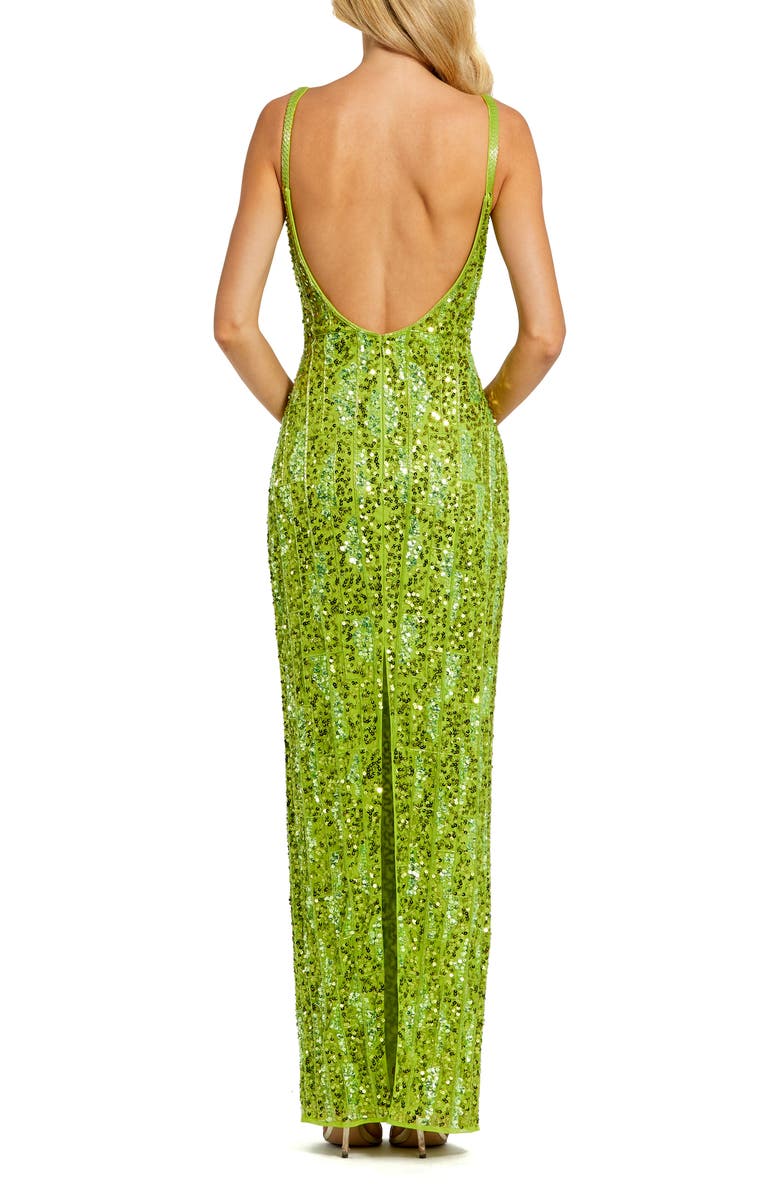 Mac Duggal Sequin Column Gown, Alternate, color,