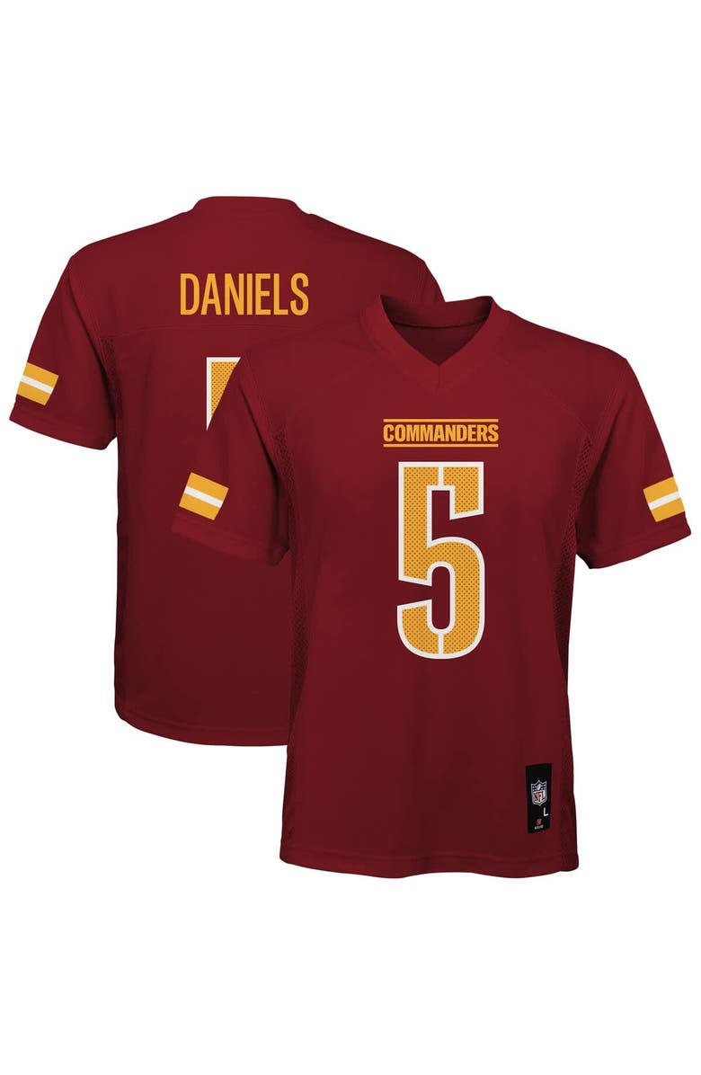 Outerstuff Youth Jayden Daniels Burgundy Washington Commanders Replica Player Jersey, Main, color, Burgundy