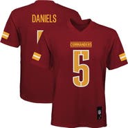 Outerstuff Youth Jayden Daniels Burgundy Washington Commanders Replica Player Jersey
