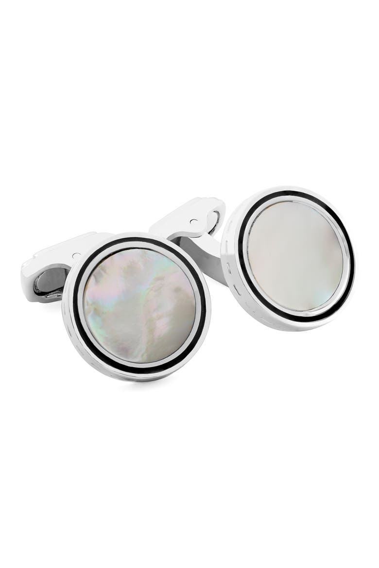 Thompson Tambor Mother-of-Pearl Cuff Link & Stud Set, Main, color, MOP